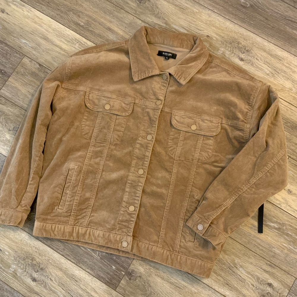 Black Label. Oversized vintage style corduroy jacket. Size L